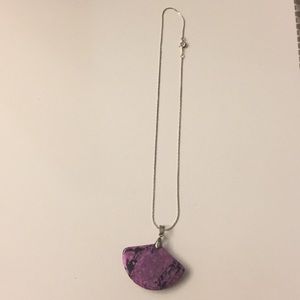 Necklace purple stone